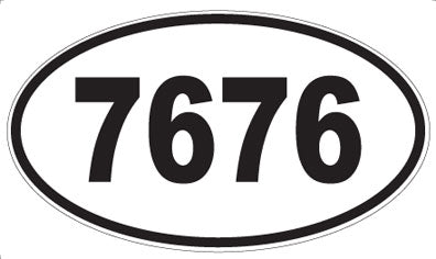 7676 - Oval Sticker