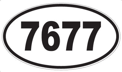 7677 - Oval Sticker
