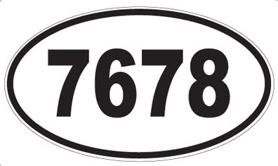 7678 - Oval Sticker
