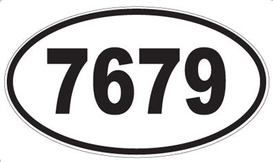 7679 - Oval Sticker