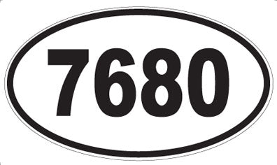 7680 - Oval Sticker
