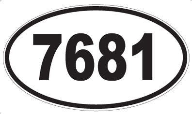 7681 - Oval Sticker