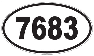 7683 - Oval Sticker