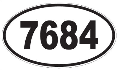 7684 - Oval Sticker