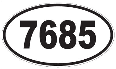 7685 - Oval Sticker
