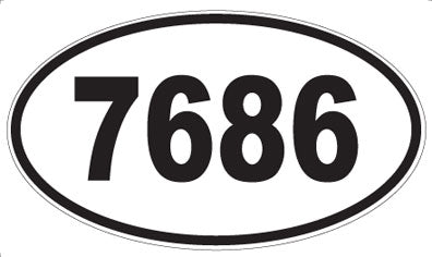 7686 - Oval Sticker