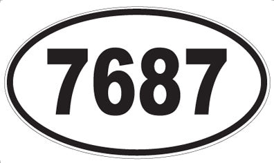7687 - Oval Sticker