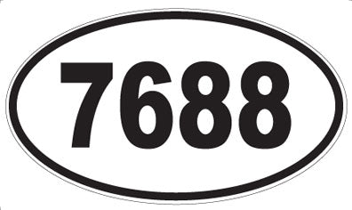 7688 - Oval Sticker