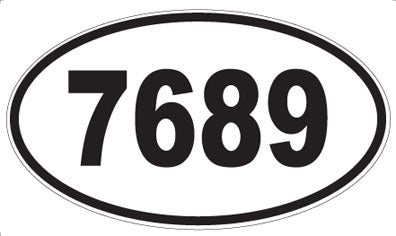 7689 - Oval Sticker