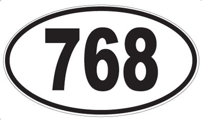 768 - Oval Sticker