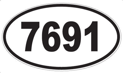 7691 - Oval Sticker