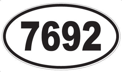 7692 - Oval Sticker
