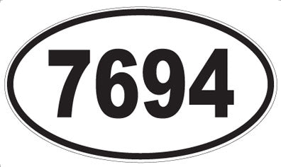 7694 - Oval Sticker
