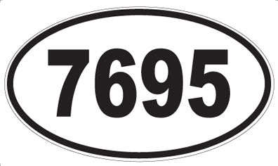 7695 - Oval Sticker