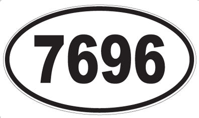 7696 - Oval Sticker