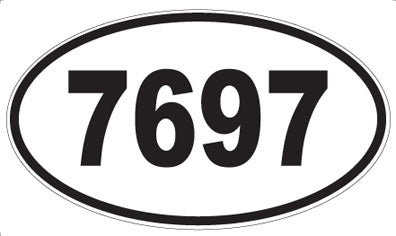 7697 - Oval Sticker
