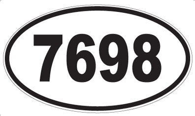 7698 - Oval Sticker