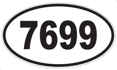 7699 - Oval Sticker