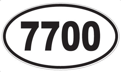7700 - Oval Sticker