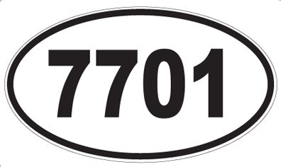 7701 - Oval Sticker