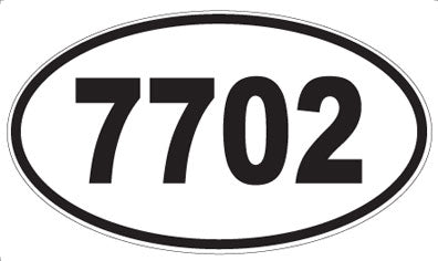 7702 - Oval Sticker