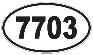 7703 - Oval Sticker