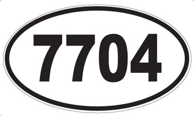 7704 - Oval Sticker