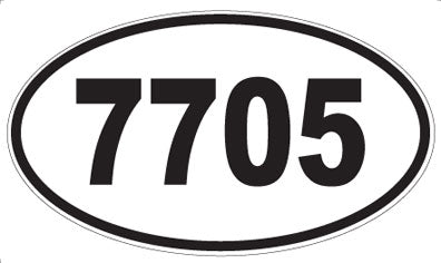 7705 - Oval Sticker