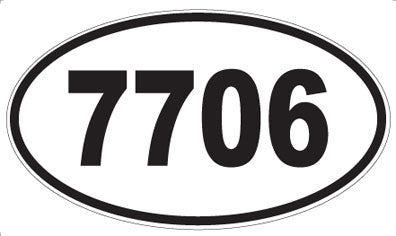 7706 - Oval Sticker
