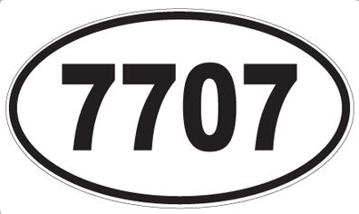 7707 - Oval Sticker