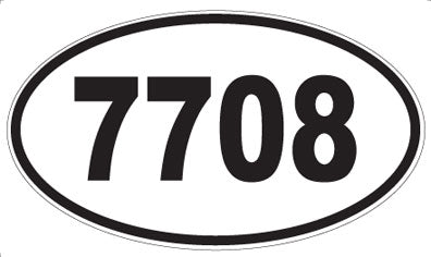 7708 - Oval Sticker