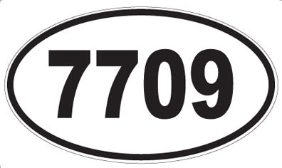 7709 - Oval Sticker