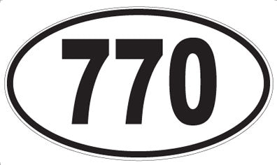 770 - Oval Sticker