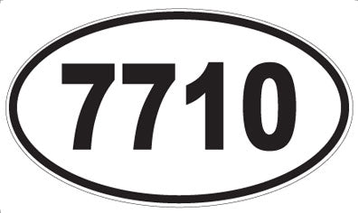 7710 - Oval Sticker
