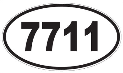 7711 - Oval Sticker