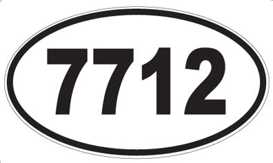 7712 - Oval Sticker