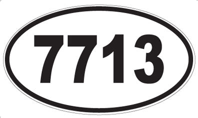 7713 - Oval Sticker