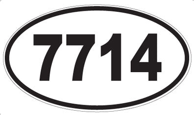 7714 - Oval Sticker