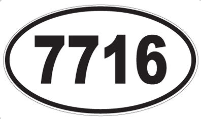 7716 - Oval Sticker
