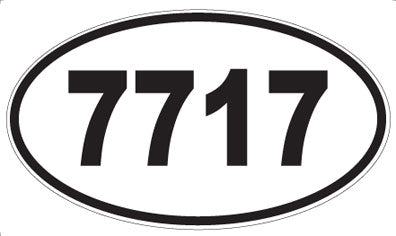 7717 - Oval Sticker