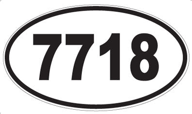 7718 - Oval Sticker
