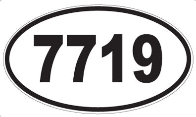 7719 - Oval Sticker