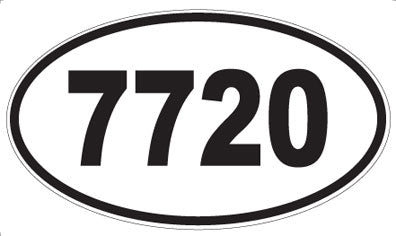 7720 - Oval Sticker