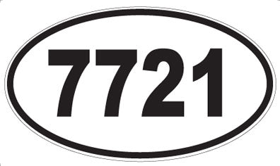 7721 - Oval Sticker