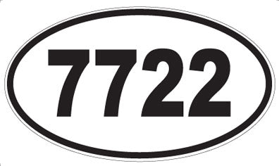 7722 - Oval Sticker
