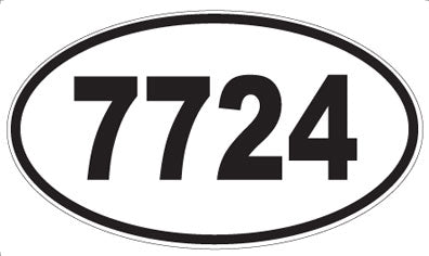 7724 - Oval Sticker