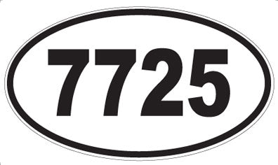 7725 - Oval Sticker