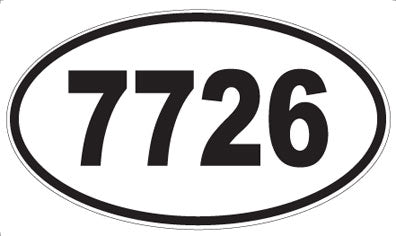 7726 - Oval Sticker