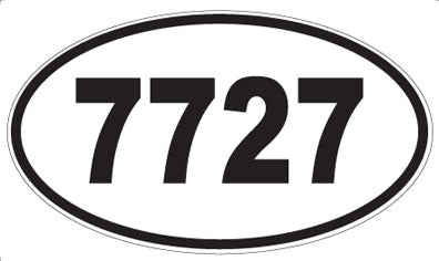 7727 - Oval Sticker