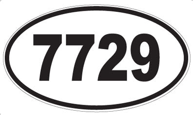 7729 - Oval Sticker